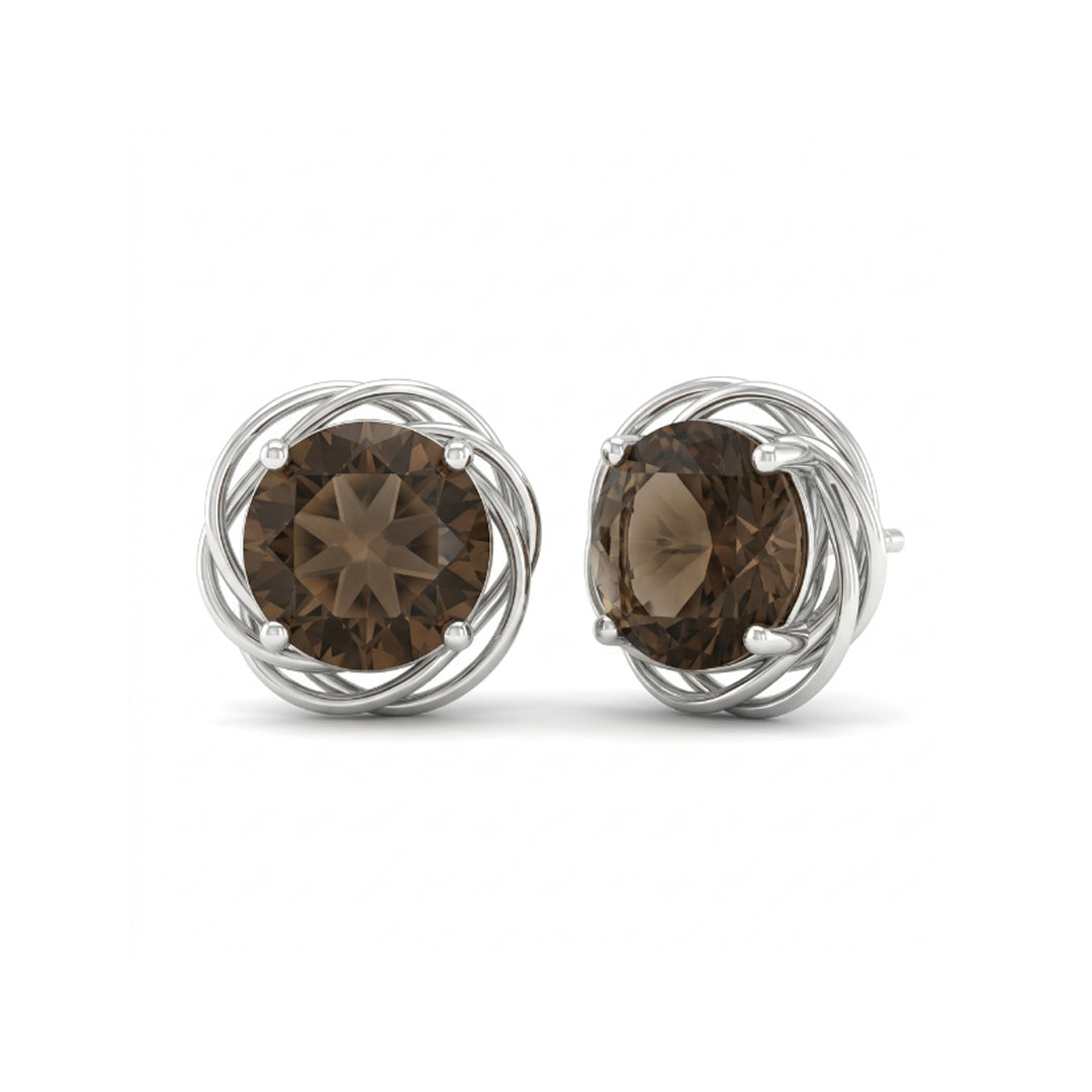 Twisted Birthstone Stud Earrings