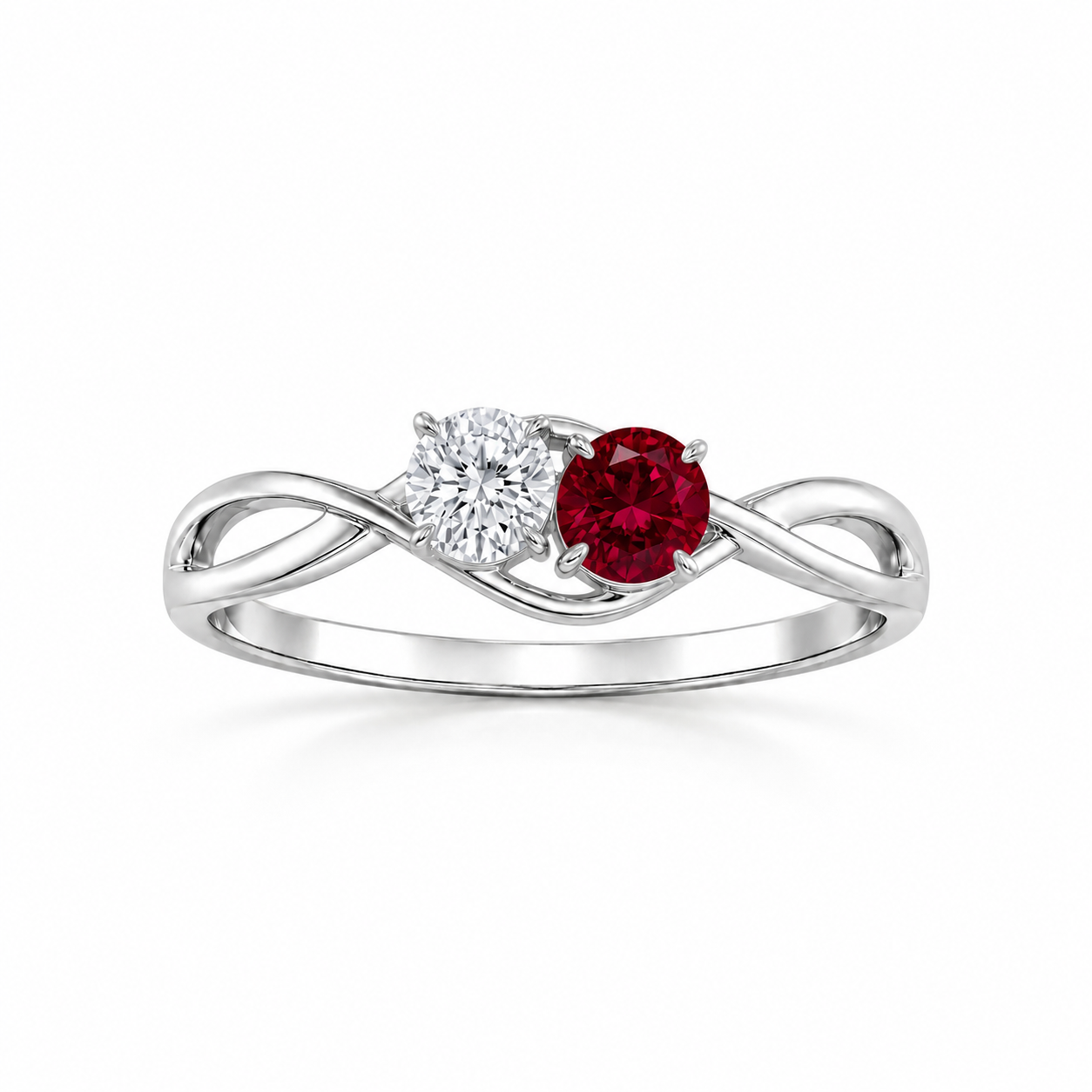 Infinity Two Stone Ring