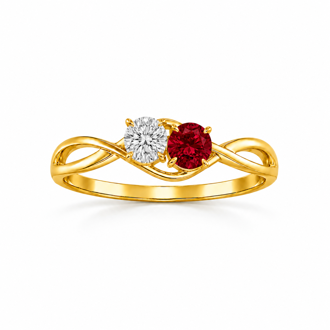 Infinity Two Stone Ring