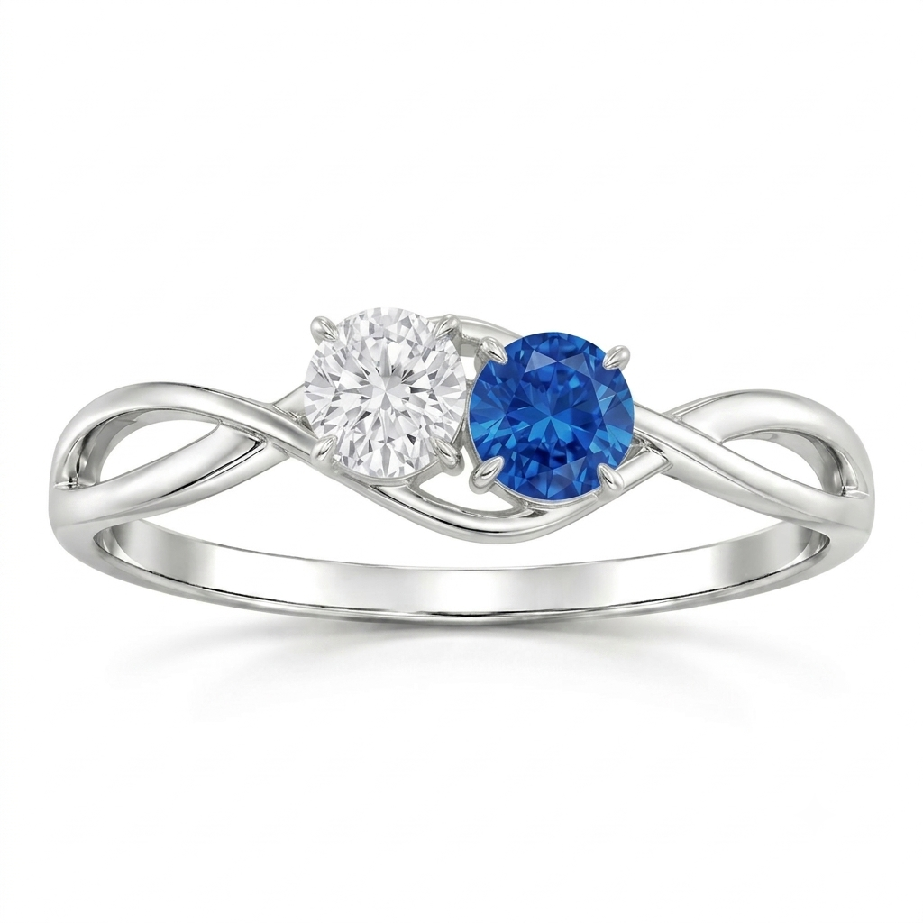 Infinity Two Stone Ring