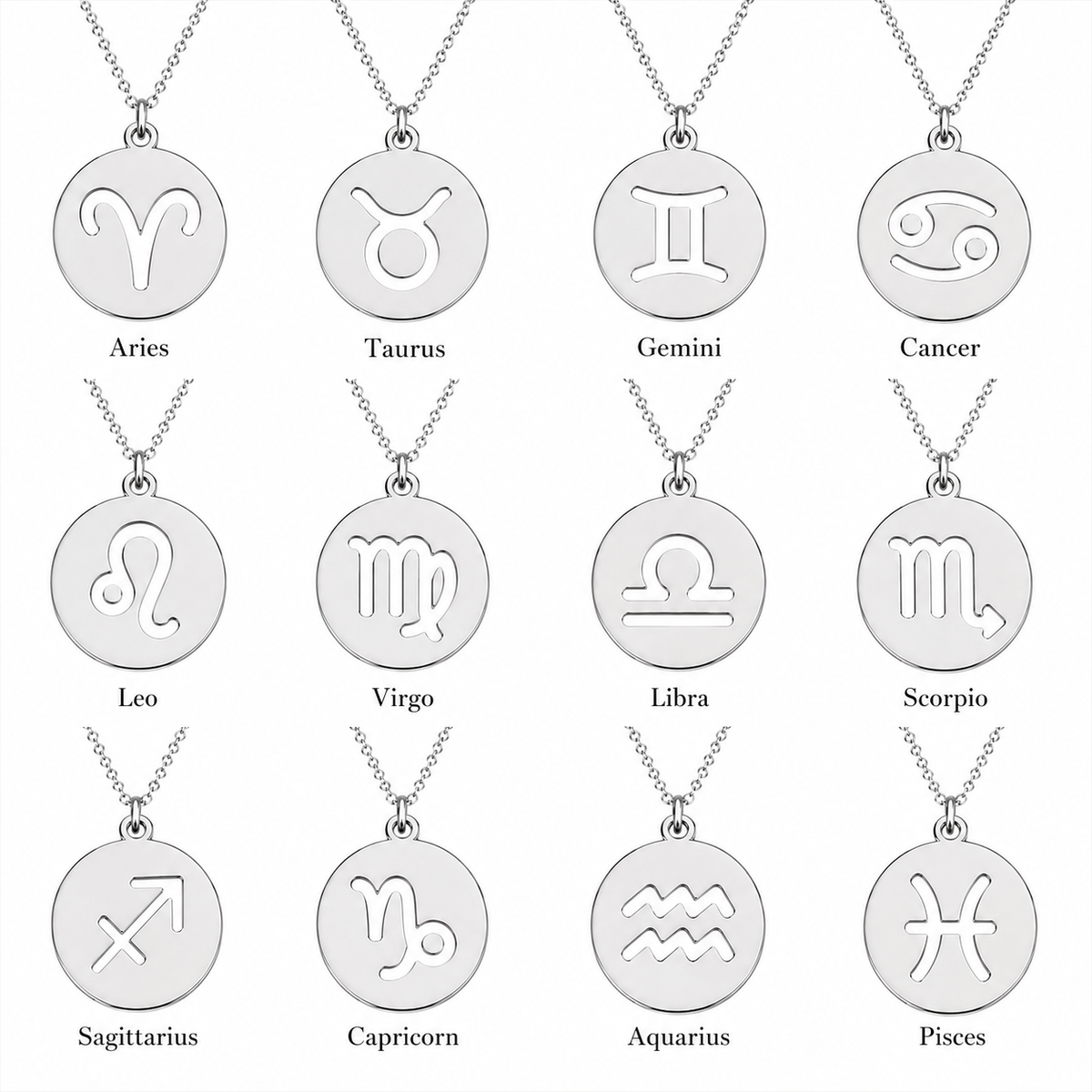 Zodiac Disc Necklace